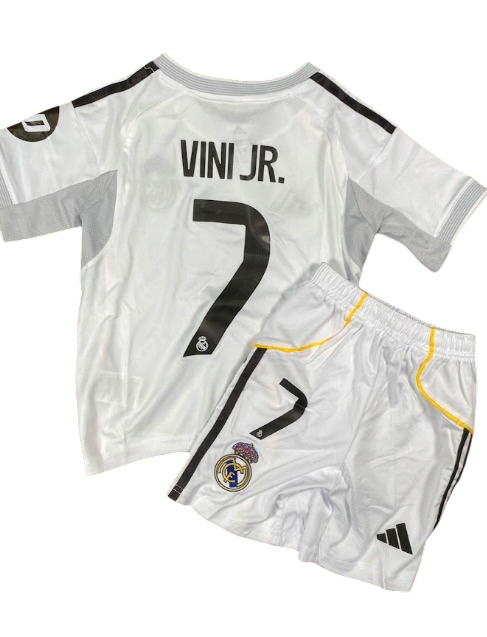 Real Madrid Local 25-26 Niño Vini Jr. 7 Versión Fan
