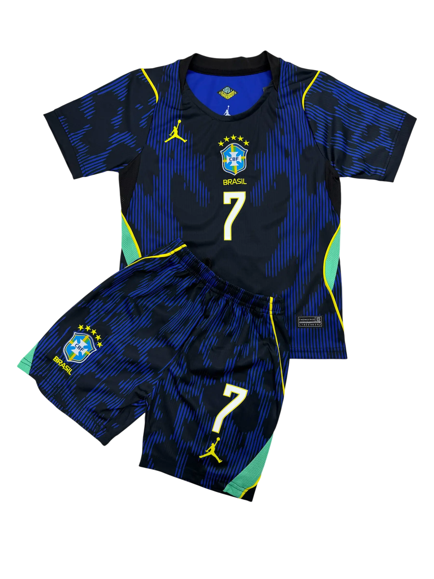 Conjunto Brasil Visita 2026 Vini Jr Infantil / Juvenil 3 a 14 años