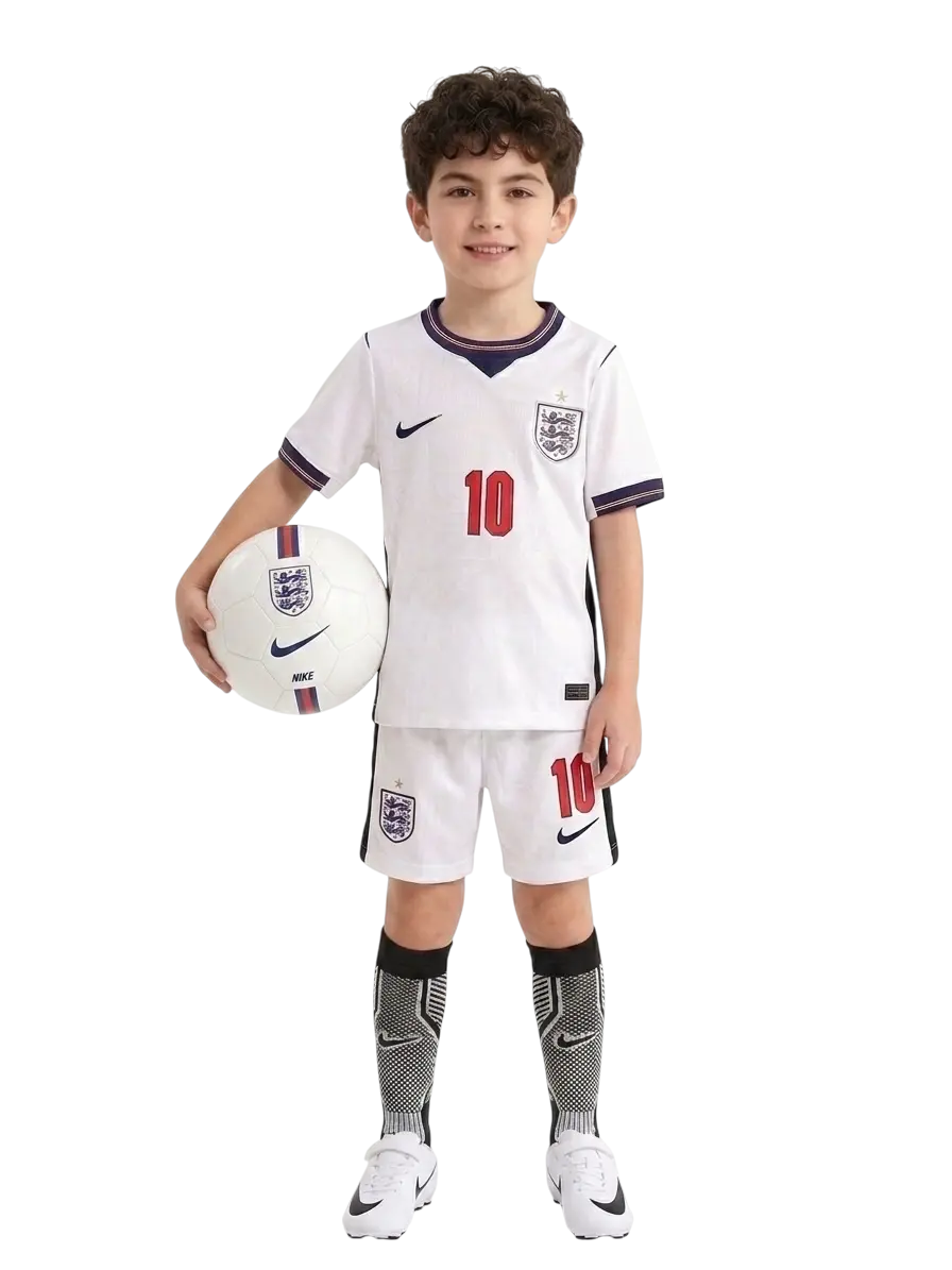 Conjunto Inglaterra Local 2026 Bellingham Infantil / Juvenil 3 a 14 años