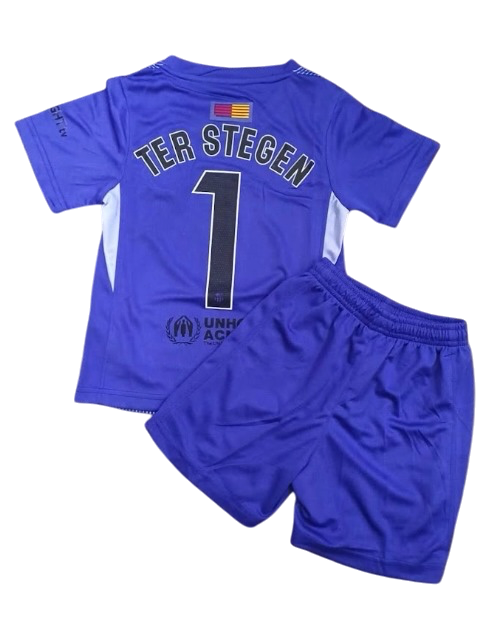 Barcelona Portero Azul 25/26 Niño Ter Stegen 1 Versión Fan