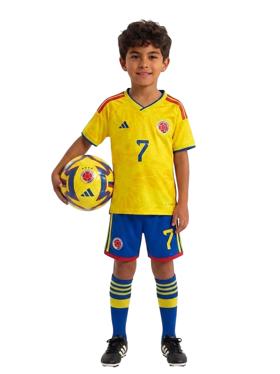Conjunto Colombia Local 2026 Luis Díaz Infantil / Juvenil 3 a 14 años