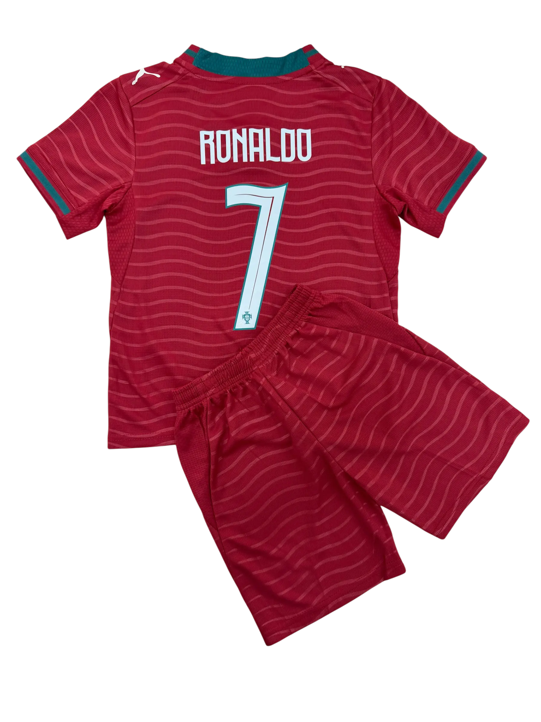 Conjunto Portugal Local Ronaldo Infantil / Juvenil 3 a 14 años