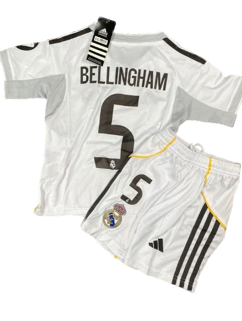 Real Madrid Local 25-26 Niño Bellingham 5 Versión Fan