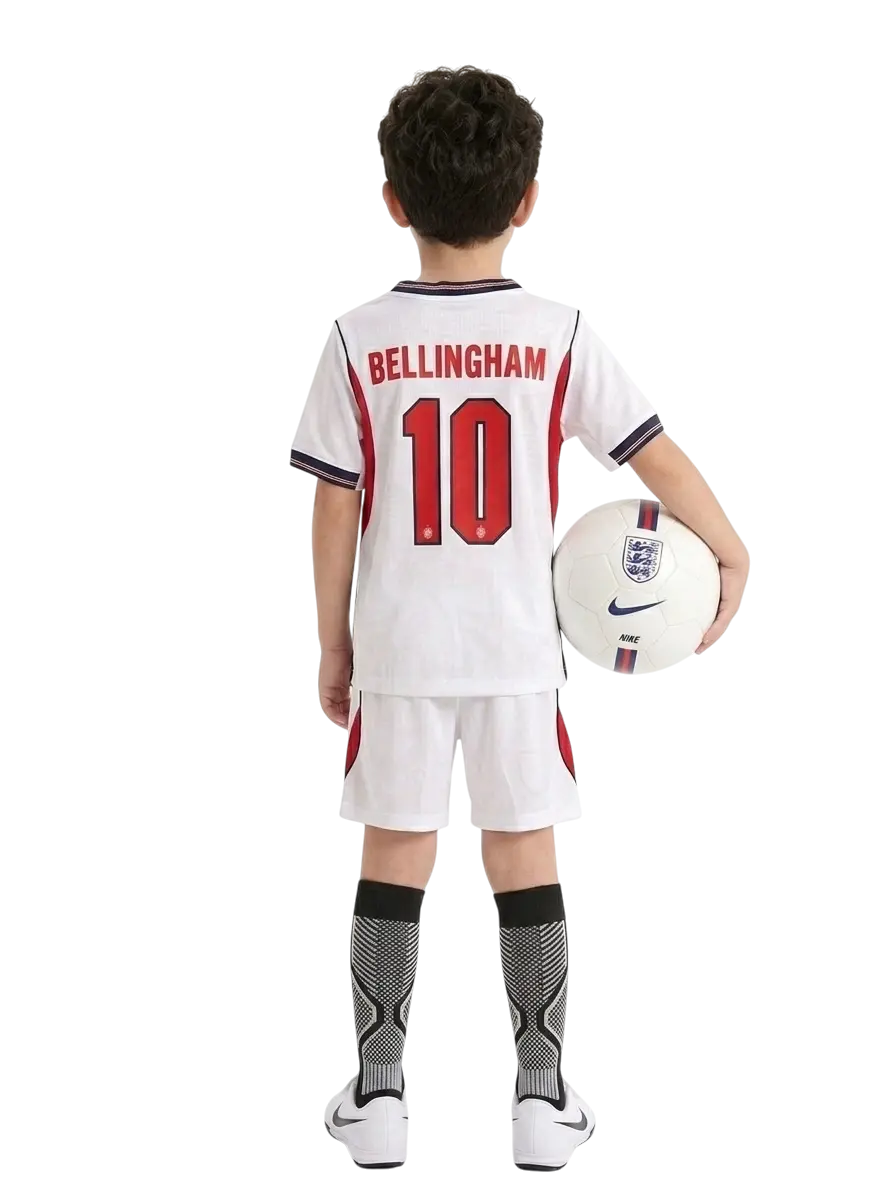 Conjunto Inglaterra Local 2026 Bellingham Infantil / Juvenil 3 a 14 años