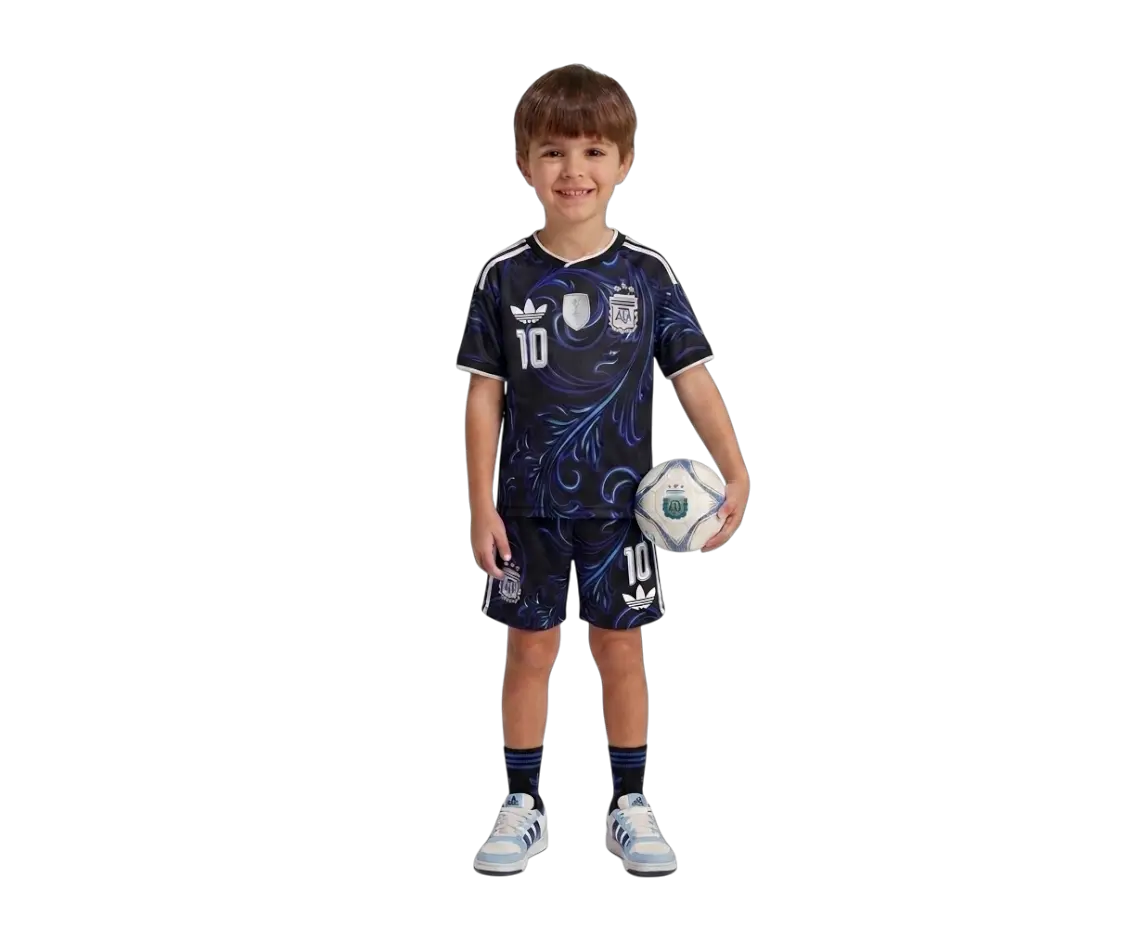 Conjunto Argentina Visita 2026 Messi Infantil / Juvenil 3 a 14 años
