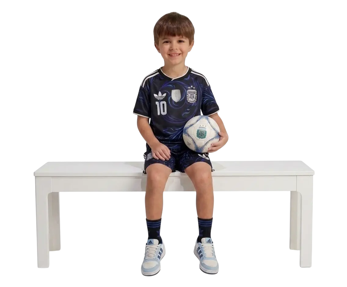 Conjunto Argentina Visita 2026 Messi Infantil / Juvenil 3 a 14 años