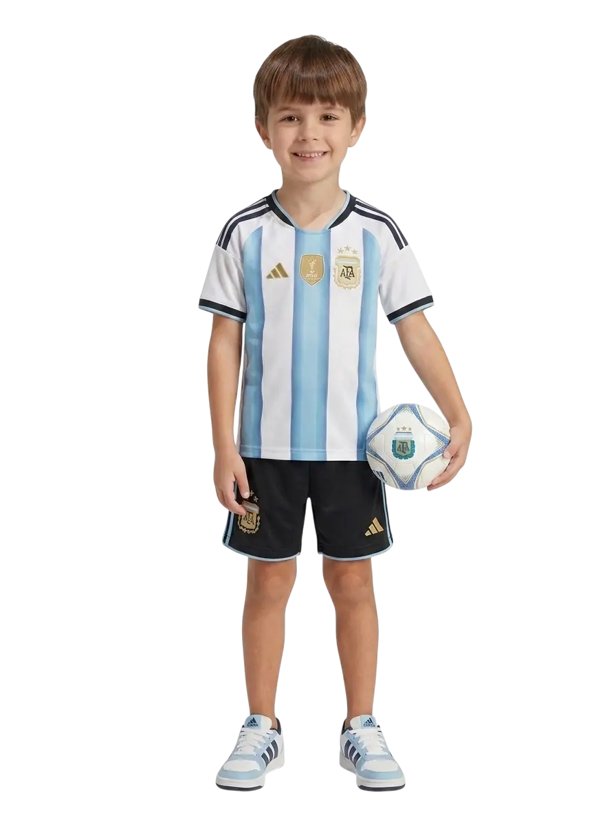 Conjunto Argentina 2026 Local Infantil / Juvenil 3 a 14 años
